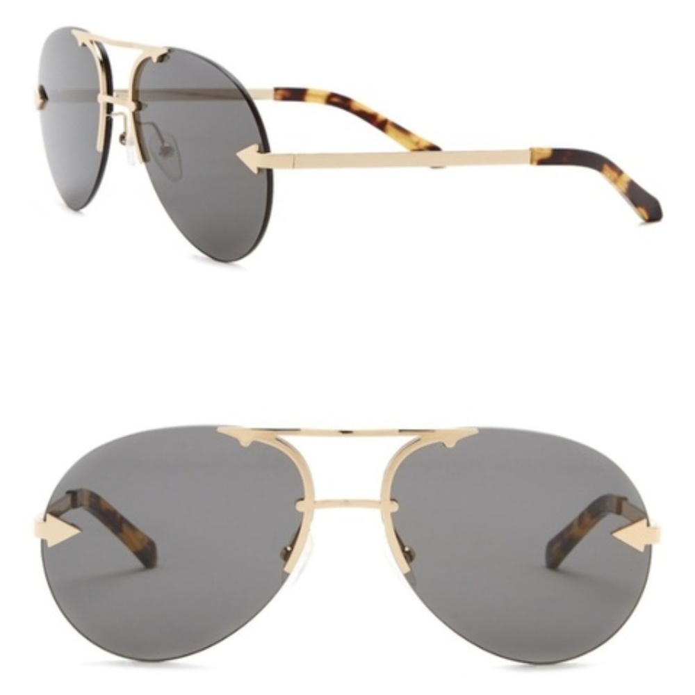 Karen Walker Semi-Rimless Aviator Sunglasses